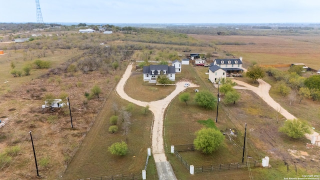 bird's eye view with a rural view