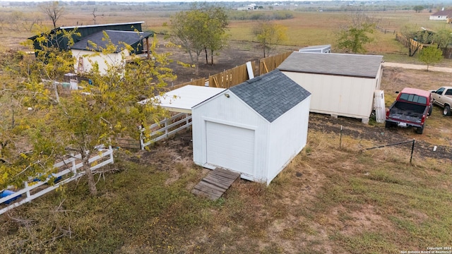 aerial view with a rural view