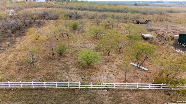 bird's eye view with a rural view