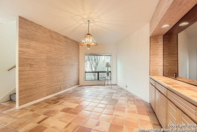 view of unfurnished dining area