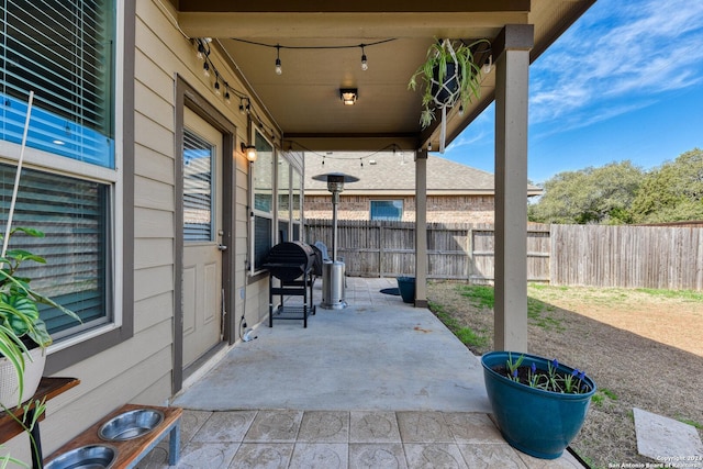 view of patio / terrace with a grill