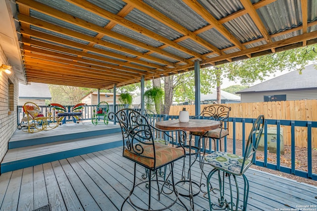 view of wooden deck