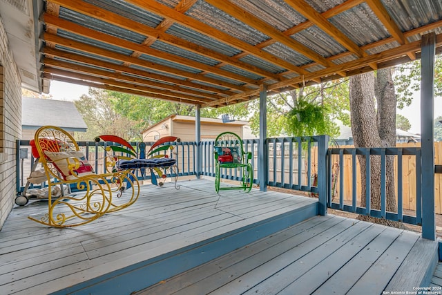 view of wooden deck