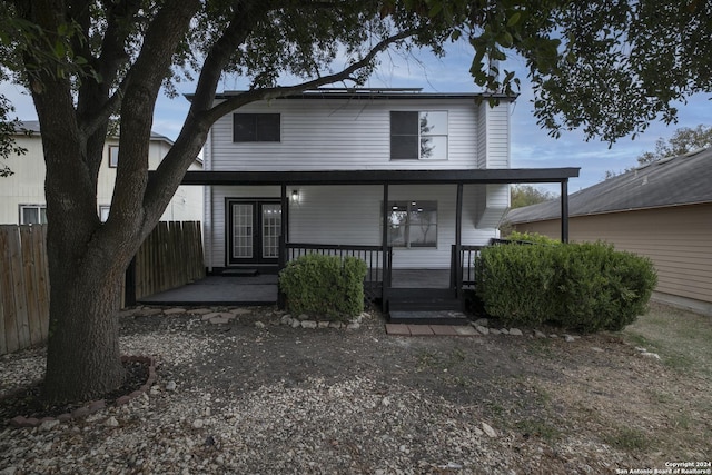 front of property with a porch