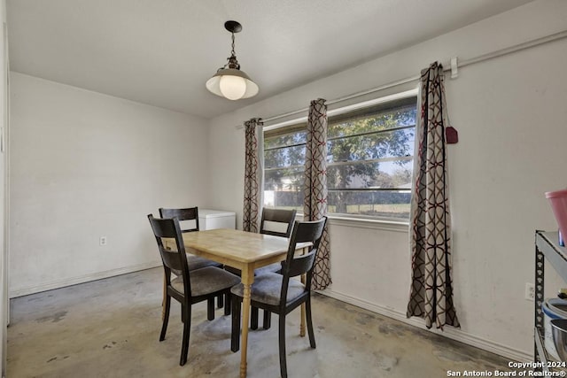 view of dining space