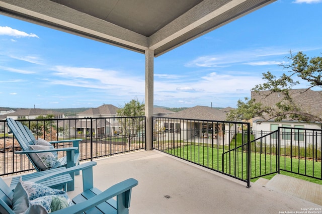 view of patio / terrace featuring a balcony