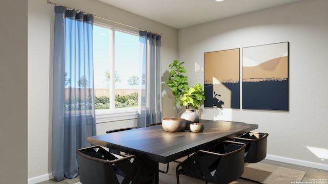 dining area featuring hardwood / wood-style floors