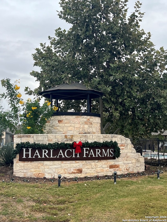 view of community sign