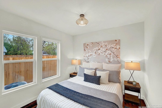 bedroom featuring hardwood / wood-style flooring