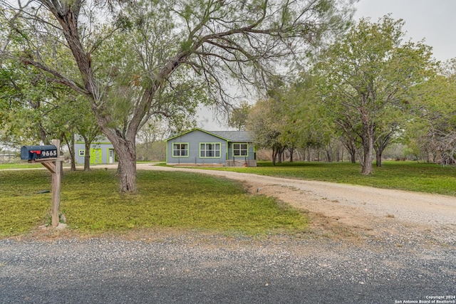 view of front of house with a front yard