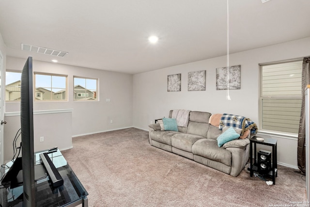 view of carpeted living room