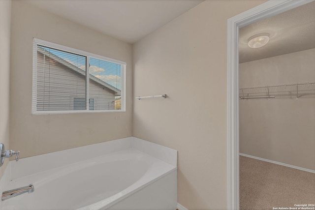 bathroom with a washtub