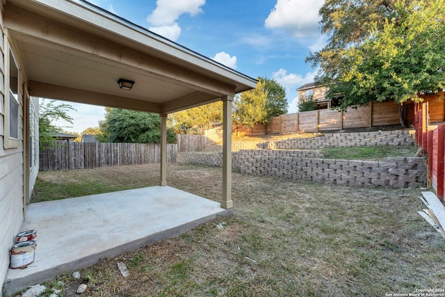 view of yard featuring a patio