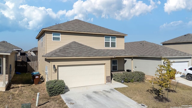 view of front property featuring a garage