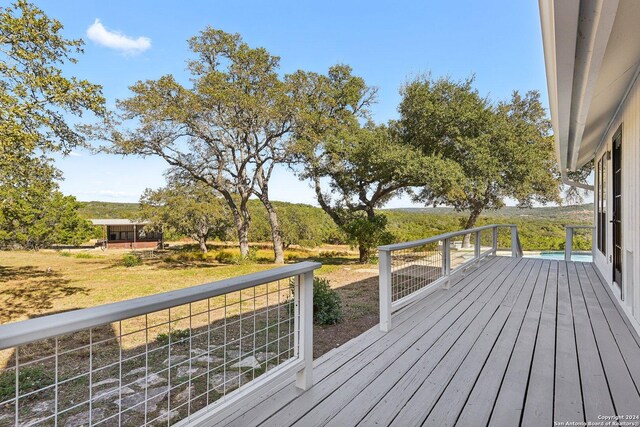 view of wooden terrace