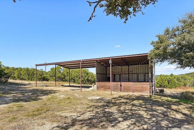 view of horse barn