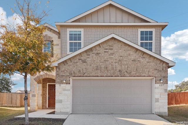 view of front of home featuring a garage