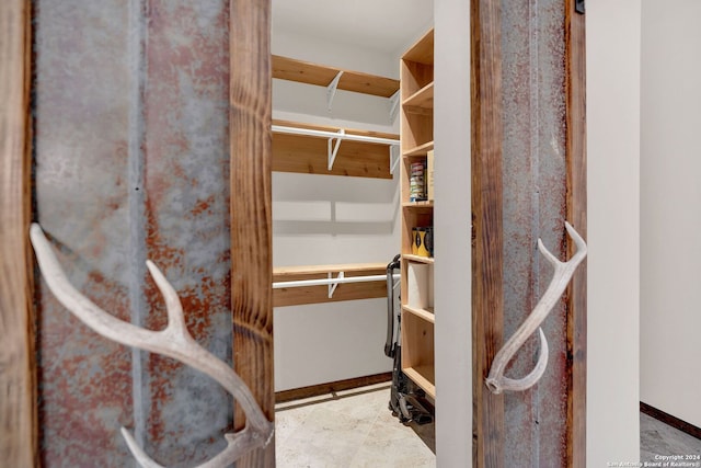 view of walk in closet