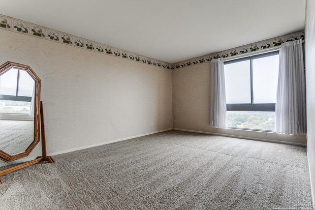 view of carpeted spare room