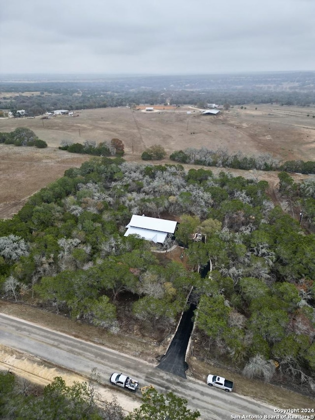 aerial view with a rural view