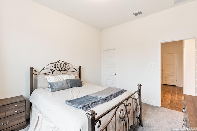 bedroom featuring light hardwood / wood-style flooring