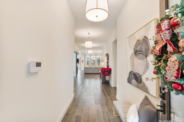 92 Simpatico, Boerne, TX 78006 - corridor with baseboards and wood tiled floors
