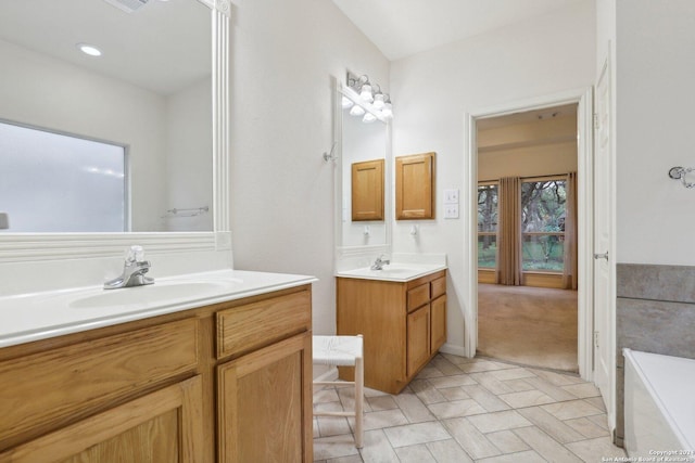 bathroom with vanity