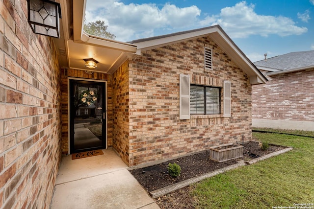 doorway to property featuring cooling unit