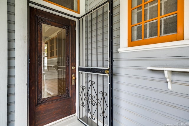 view of doorway to property