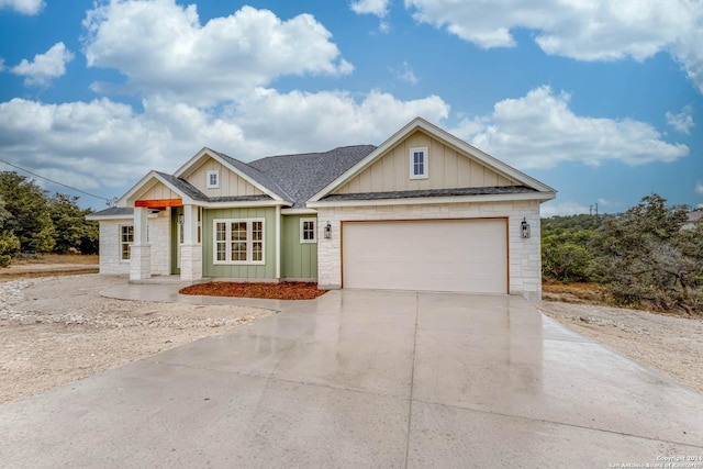 craftsman-style house with a garage