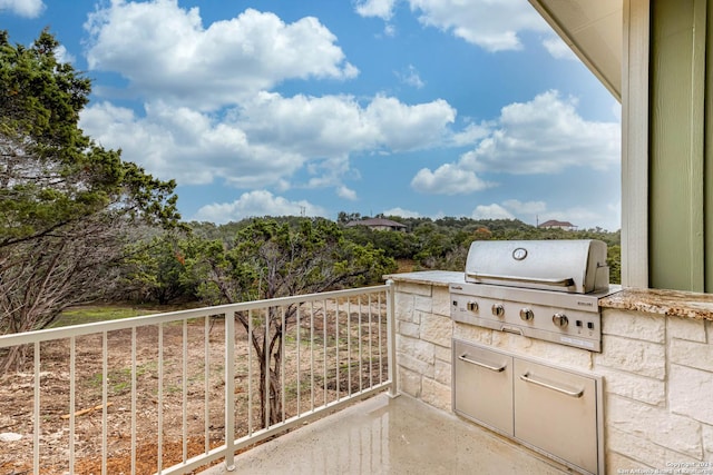 view of patio featuring area for grilling