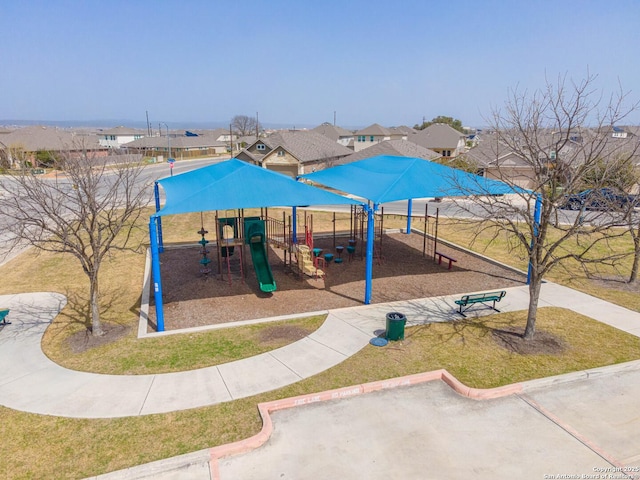 community play area featuring a residential view