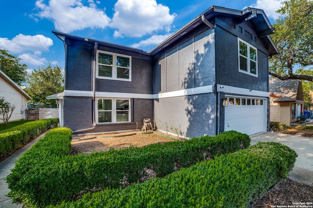 view of front of home featuring a garage