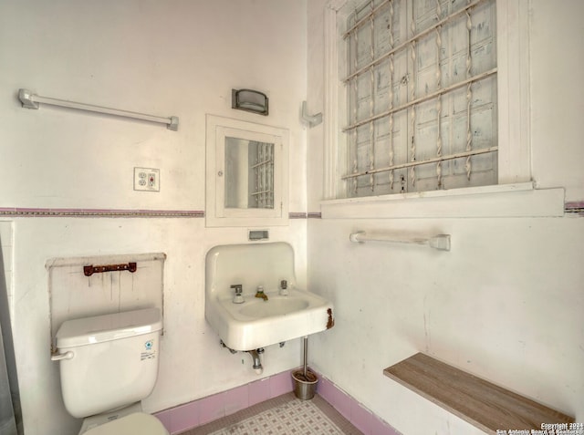 bathroom featuring toilet and sink