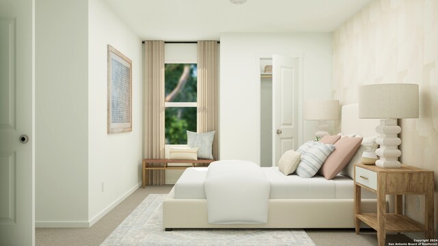 view of carpeted bedroom