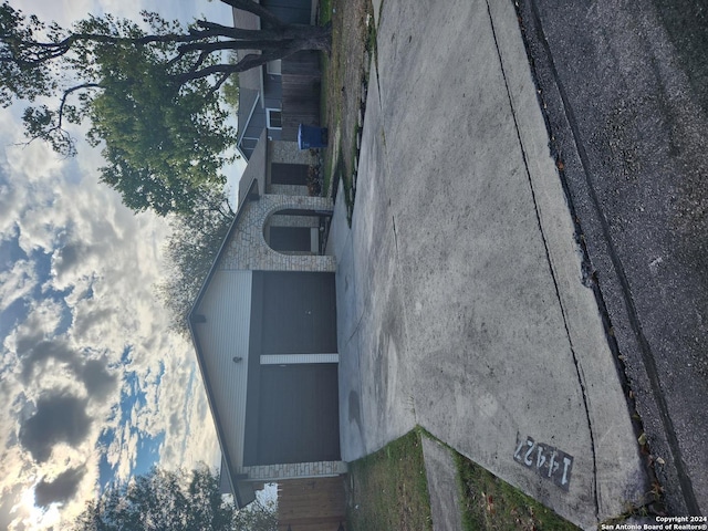 view of storm shelter