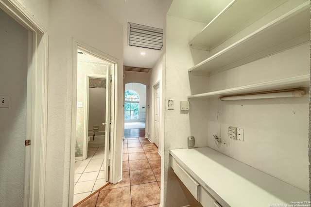 mudroom featuring light tile patterned floors