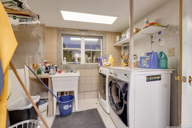 view of clothes washing area