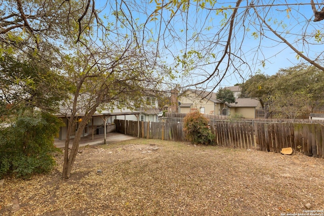 view of yard with a patio