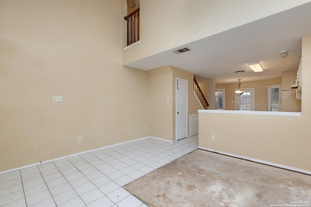 view of tiled spare room