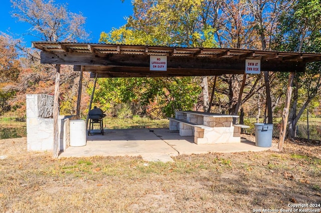 exterior space with area for grilling