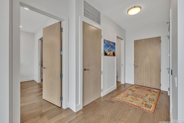 entryway featuring light hardwood / wood-style flooring