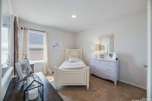 view of carpeted bedroom