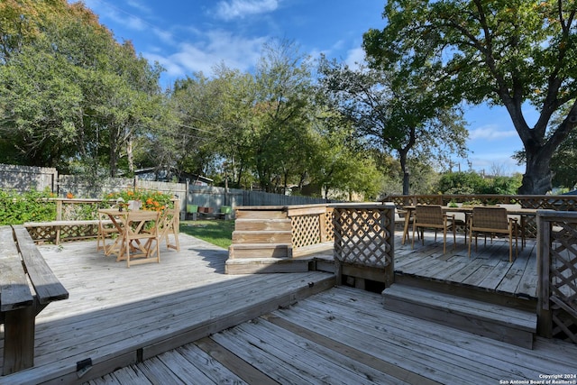 view of wooden terrace