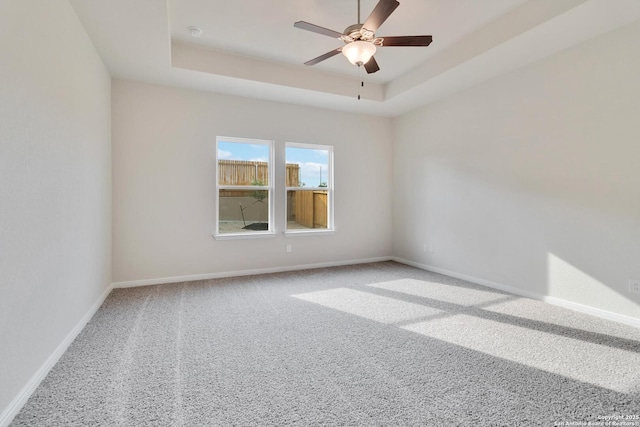 142 Ashley Loop, San Antonio, TX 78253 - carpeted spare room with a ceiling fan and a raised ceiling