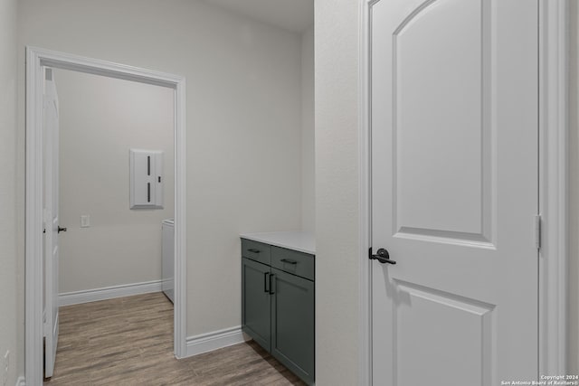 hallway featuring light hardwood / wood-style flooring