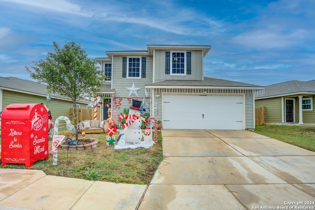 view of front of home featuring a garage