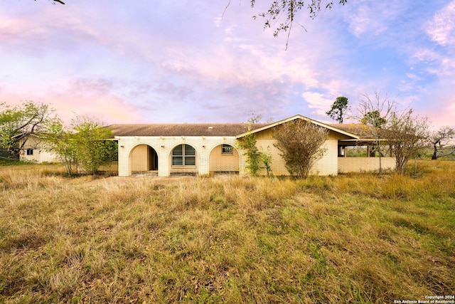 view of front of home