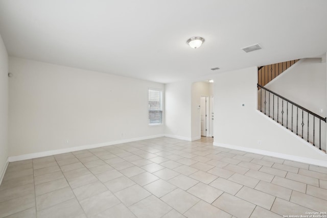 view of tiled spare room