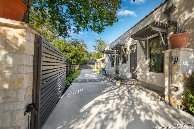 view of home's exterior with a patio area